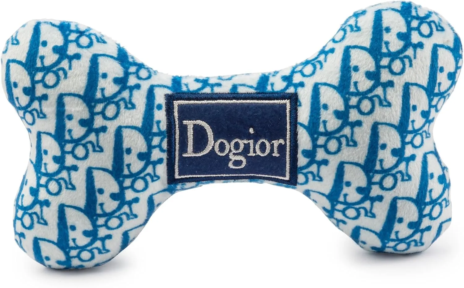 Haute Diggity Dog Dogior Bone, Plush Designer Dog Toys with Interactive Squeaker, Stimulating Pet Enrichment, Machine-Washable & Safe Materials for All Breeds, Size Medium