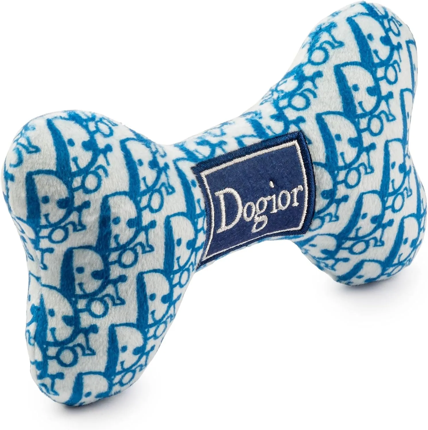 Haute Diggity Dog Dogior Bone, Plush Designer Dog Toys with Interactive Squeaker, Stimulating Pet Enrichment, Machine-Washable & Safe Materials for All Breeds, Size Medium