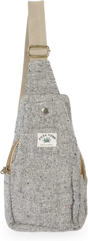 Hemp Sling Backpack- Hemp Cross body Bag- Hemp Shoulder Backpack Adjustable Strap for Men & Women
