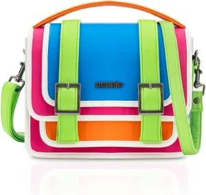 Hereje Multi-Colored Crossbody Purse for Women – Colorful Handbag with Detachable Shoulder Strap – Unique Orange & Pink Purses – Spring Summer 2025 Collection