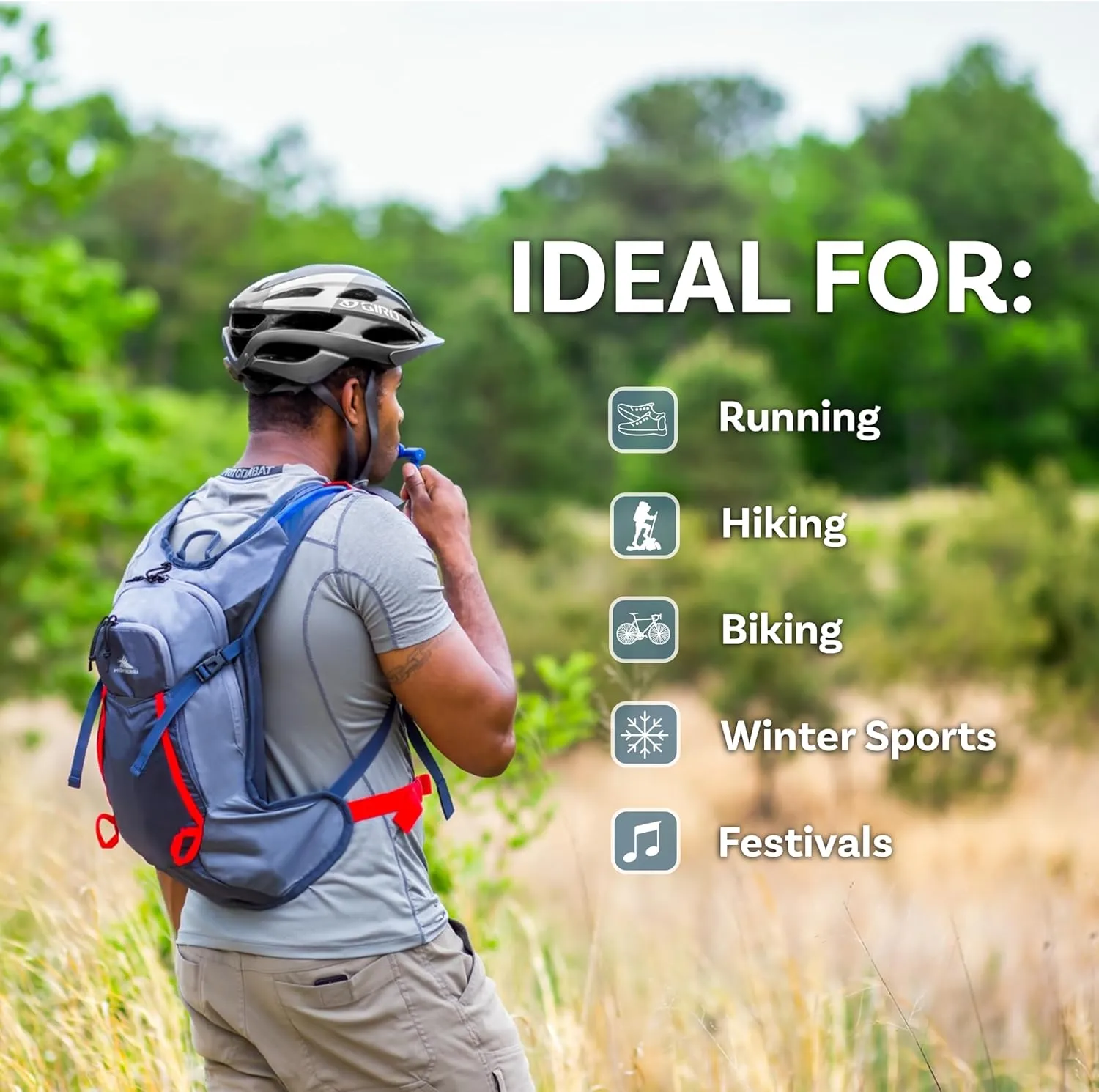 High Sierra Hydrahike 2.0 Hydration Backpack with 2L Water Bladder for Running, Hiking, Camping, or Cycling