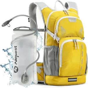 Hiking Backpack with 3L Water Bladder, 18L Hydration Pack Backpack for Women & Men, Lightweight Day Pack, Hydropack for Hiking, Cycling