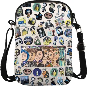 Horror Movie Inspired Crossbody Bag Ghost Mother Bag Fantasy Adventure Gift Button Eyes Gift Thriller Film Gift