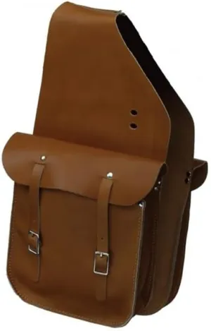 Horse Saddle Bag Cowhide Genuine Leather Western Equestrian Trail Simple Horse Saddle Bag Pack Equipment Horse Saddle Bags Size: 10” L x 10” W x 3 ½” D inches, SMPL03