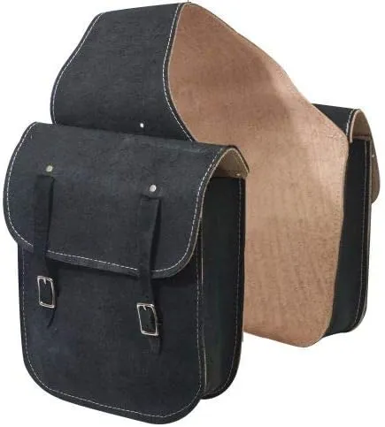 Horse Saddle Bag Cowhide Genuine Leather Western Equestrian Trail Simple Horse Saddle Bag Pack Equipment Horse Saddle Bags Size: 10” L x 10” W x 3 ½” D inches, SMPL108