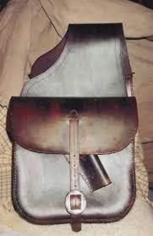 Horse Saddle Bag Cowhide Genuine Leather Western Equestrian Trail Simple Horse Saddle Bag Pack Equipment Horse Saddle Bags Size: 10” L x 10” W x 3 ½” D inches, SMPL74