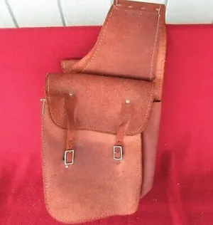 Horse Saddle Bag Cowhide Genuine Leather Western Equestrian Trail Simple Horse Saddle Bag Pack Equipment Horse Saddle Bags Size: 10” L x 10” W x 3 ½” D inches, SMPL96