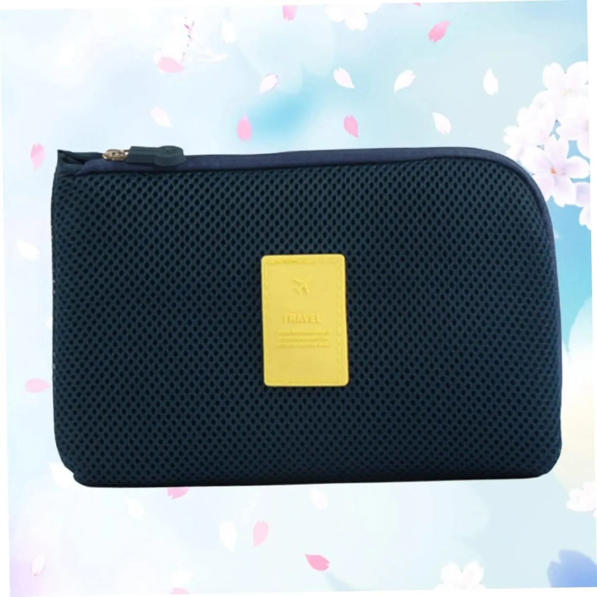Housoutil Data Cable Digital Size Earthquake Cosmetic Large Charger Storage Blue Anti Travel Bag, Navy, Size 2