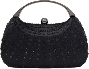 HUANG ZHUANG Elegant Crystal Clutch Rhinestone Handbags For Women Party Purse Wedding Prom Sparkly Bag