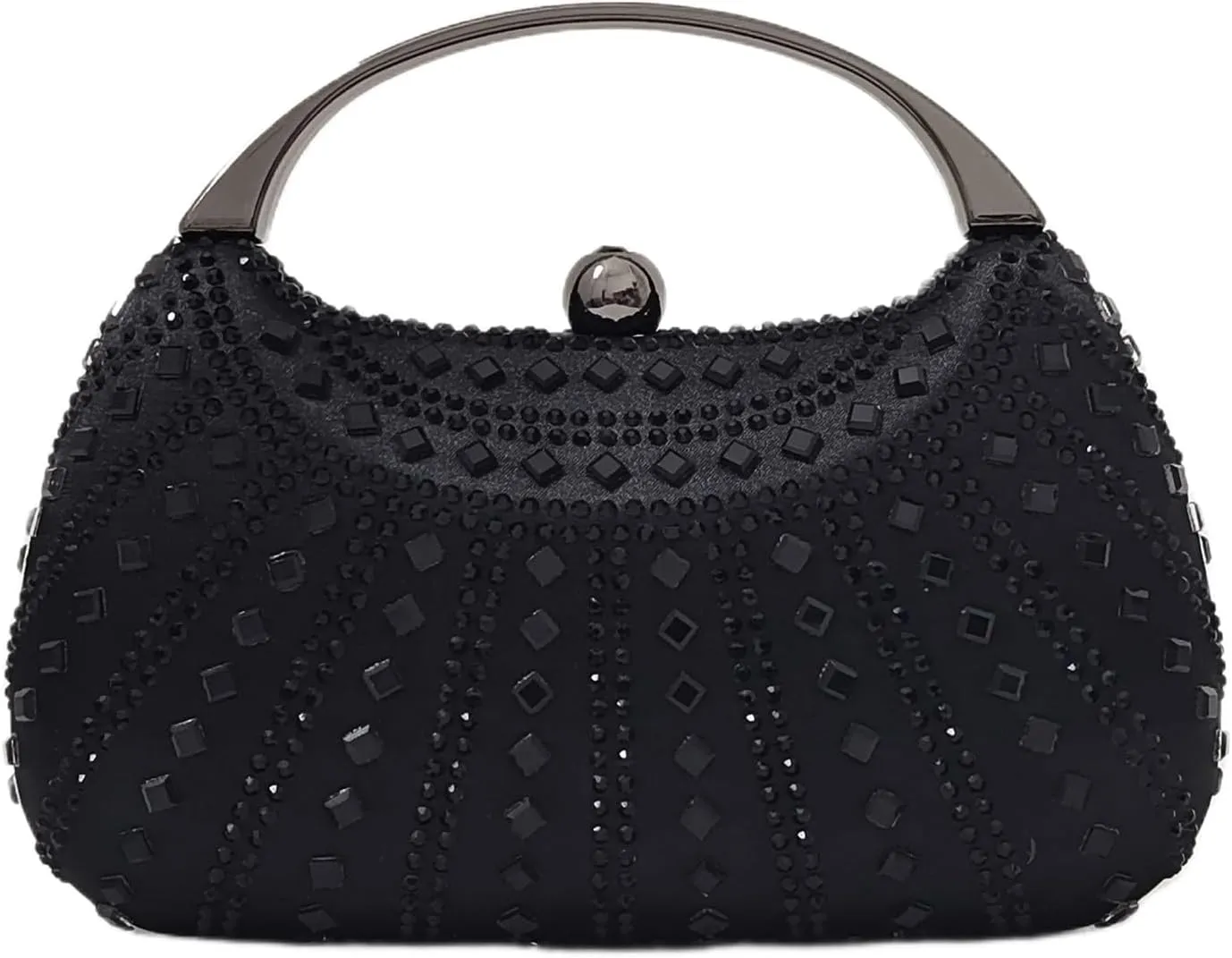 HUANG ZHUANG Elegant Crystal Clutch Rhinestone Handbags For Women Party Purse Wedding Prom Sparkly Bag
