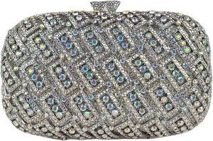 HUANG ZHUANG Sparkly Elegant Crystal Clutch Purse Luxury Rhinestone Evening Bag Prom Party Wedding Handbag