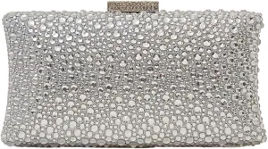 HUANG ZHUANG Sparkly Elegant Crystal Clutch Solid Rhinestone Handbags For Women Party Purse Bridal Prom Bag
