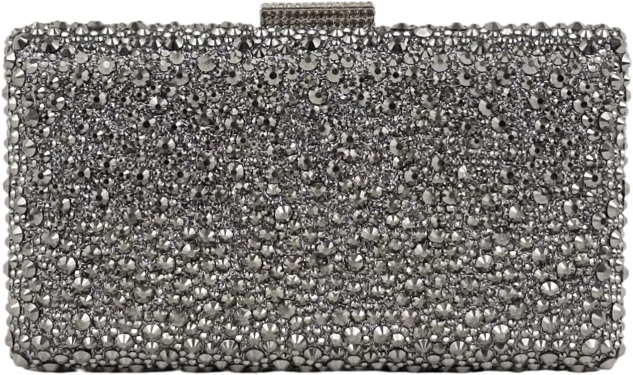 HUANG ZHUANG Sparkly Gem Clutch Rhinestone Handbags Crystal Purse For Women Party Purse Wedding Evening Bag