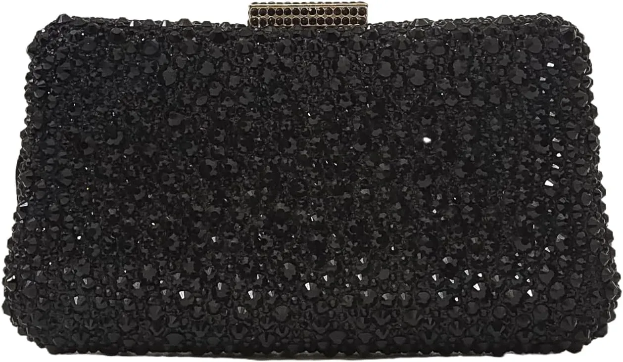 HUANG ZHUANG Women Evening Handbag Sparkly Rhinestone Clutch Handbags Crystal Purse Gem Party Purse Wedding Evening Bag