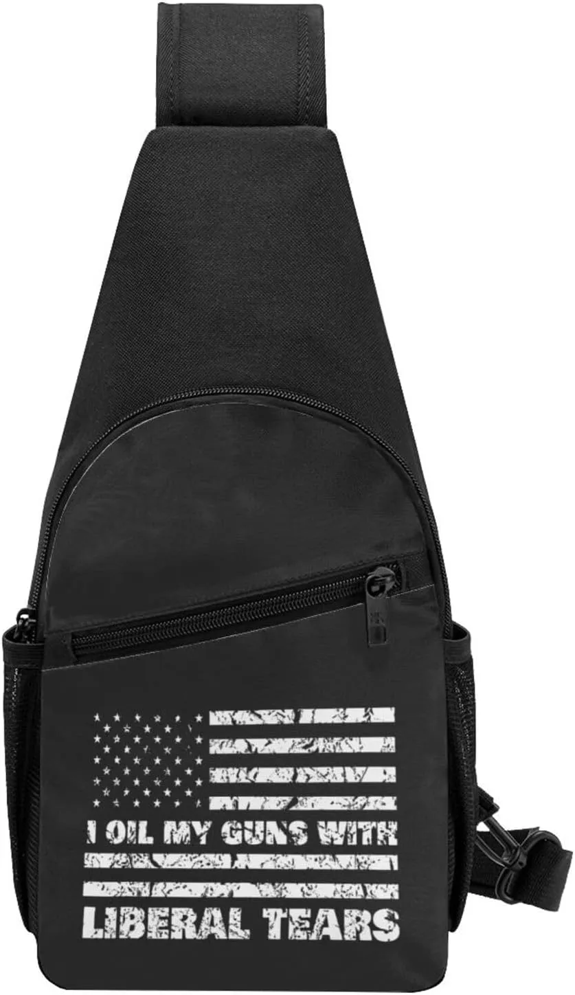 I Oil My Gun With Liberal Tears Adjustable Fanny Pack Waist Bag For Travel Sports