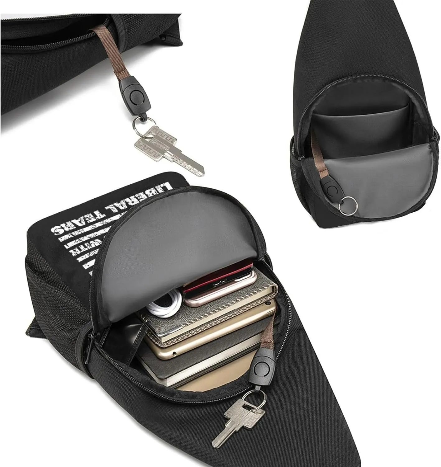 I Oil My Gun With Liberal Tears Adjustable Fanny Pack Waist Bag For Travel Sports