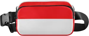 Indonesia Flag Fanny Packs for Women Belt Bag Hip Pack Waterproof Designer Cross Body Waist Pack