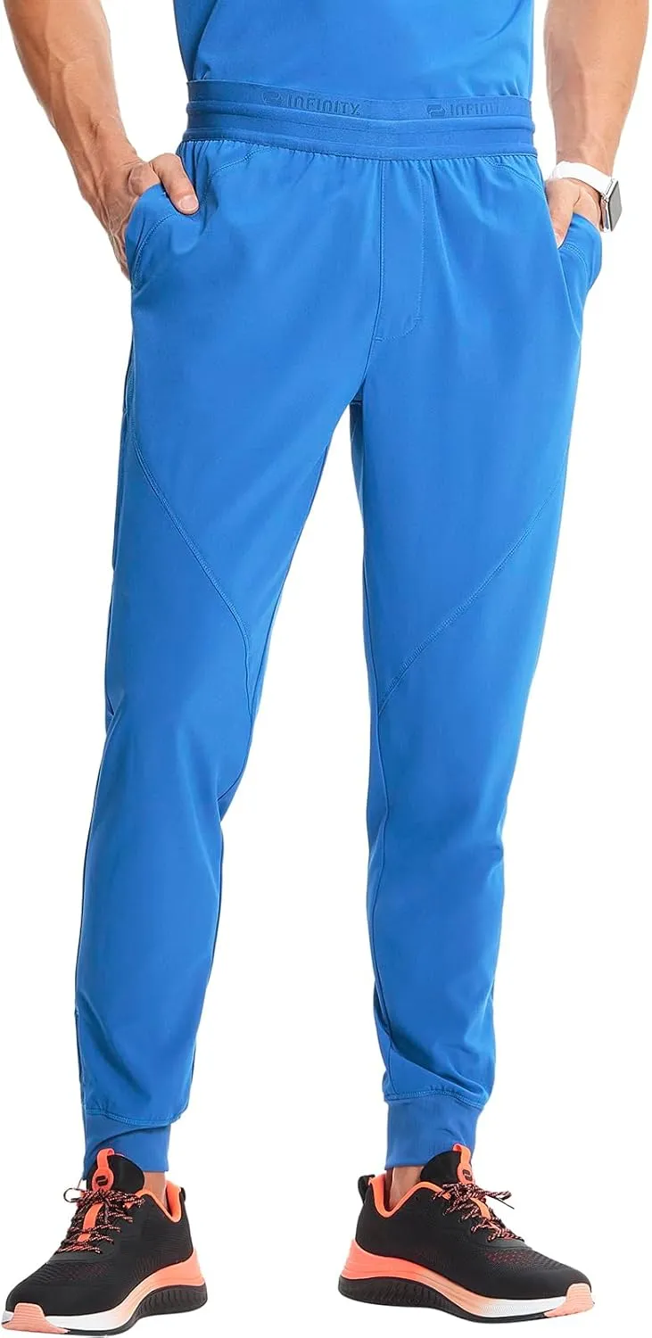 Infinity Cherokee Men's Scrub Jogger Pants, Pull-on Mid Rise with 4 Pockets Interior Drawstring IN204A