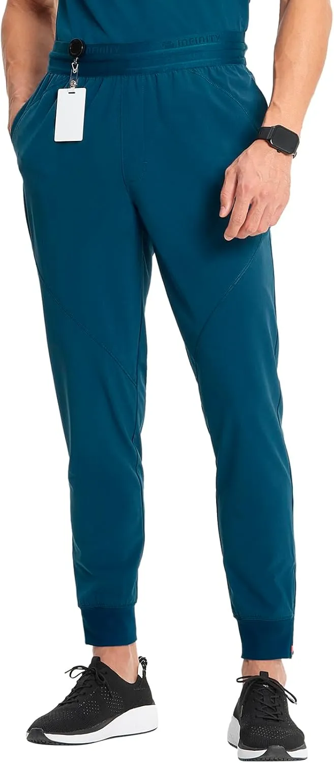 Infinity Cherokee Men's Scrub Jogger Pants, Pull-on Mid Rise with 4 Pockets Interior Drawstring IN204A