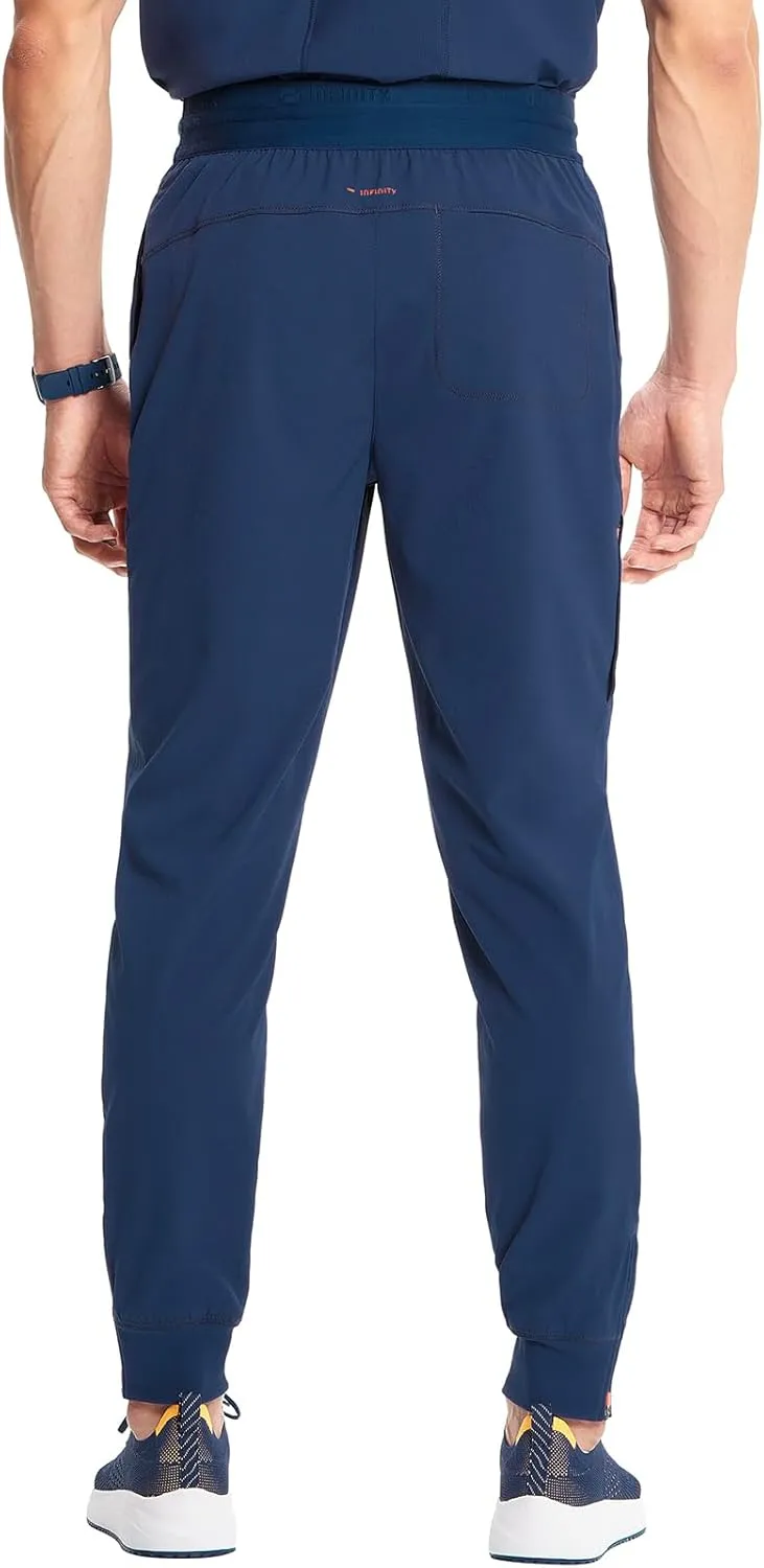 Infinity Cherokee Men's Scrub Jogger Pants, Pull-on Mid Rise with 4 Pockets Interior Drawstring IN204A