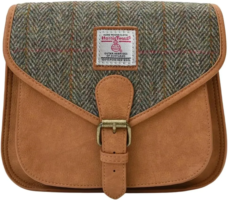 Islander Women Saddle Bag Harris Tweed & PU Leather