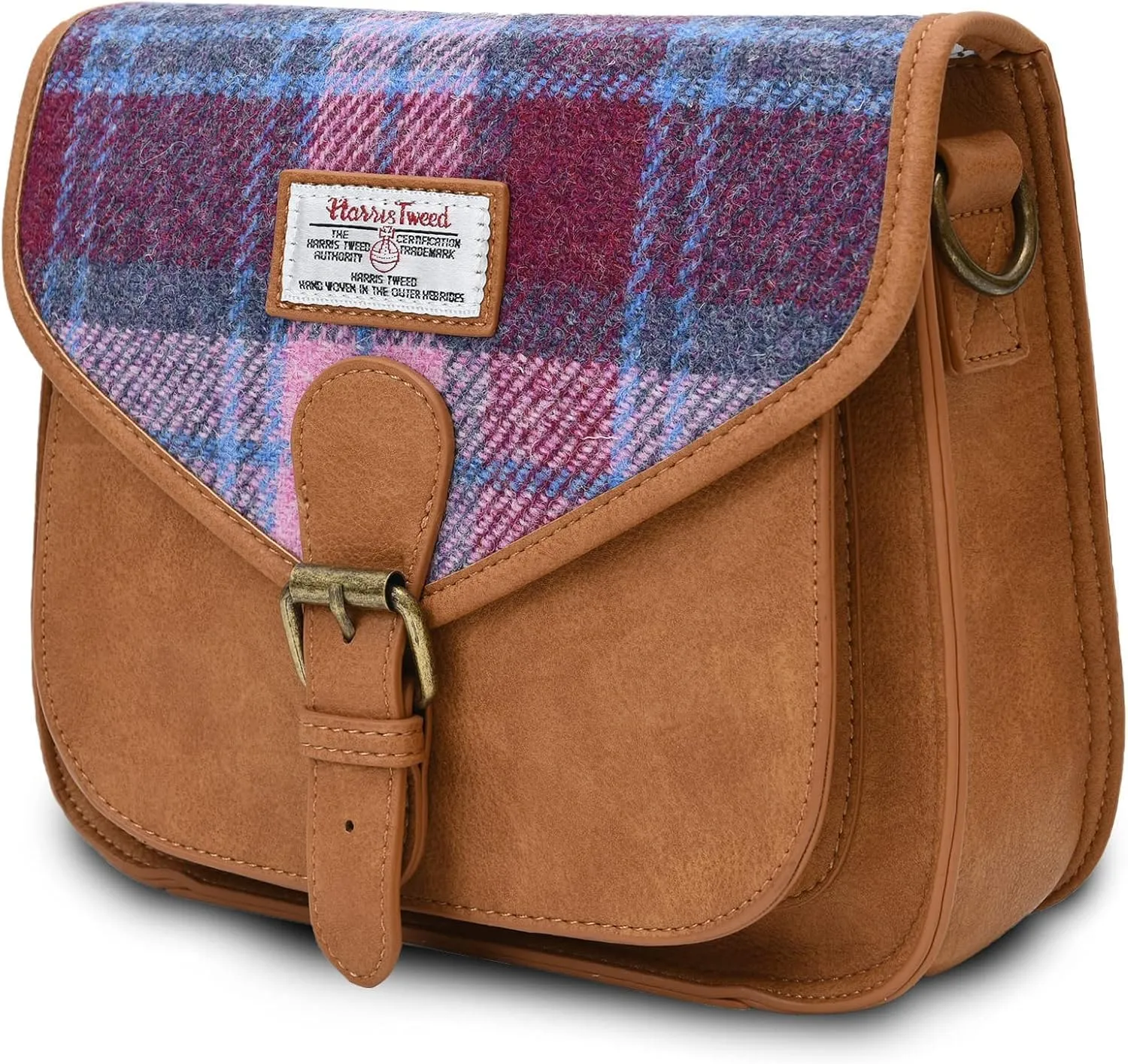 Islander Women Saddle Bag Harris Tweed & PU Leather