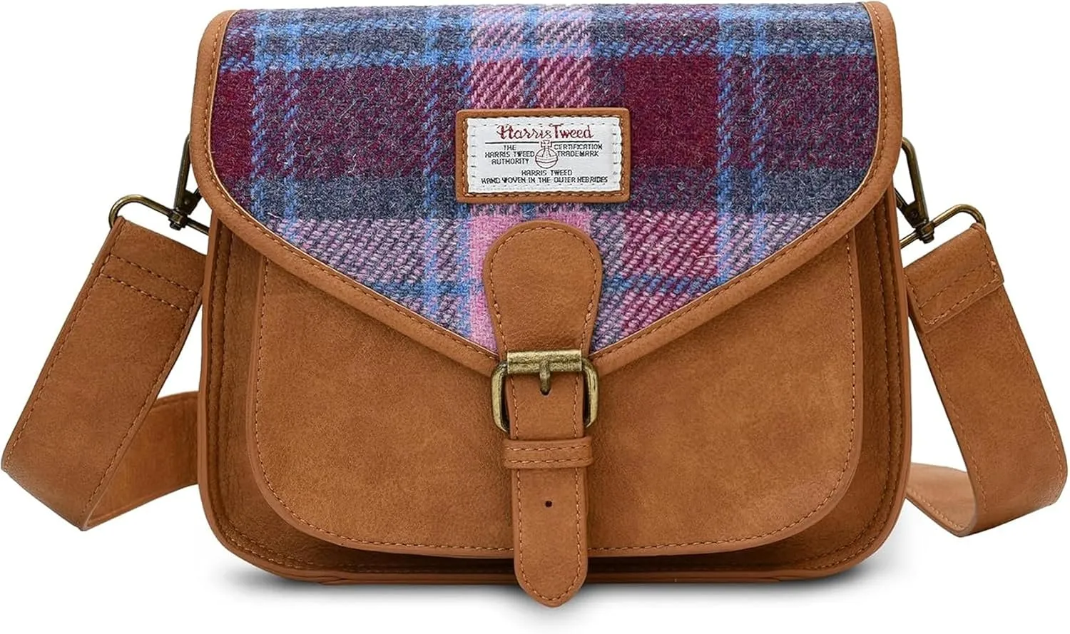 Islander Women Saddle Bag Harris Tweed & PU Leather