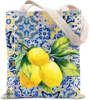 Italian Islands Gift Positano Delicious Italian Lemons Fresh Tote Bag Southern Italy Travel Shopping Bag