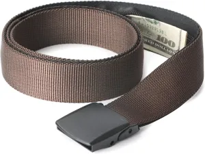 JASGOOD Travel Security Money Belt with Hidden Money Pocket - Cashsafe Anti-Theft Wallet Unisex Nickel free Nylon Belt