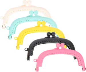 JEWEDECO Plastic Purse Clasp Frames 5pcs Set Clasp Frame for DIY Handbag Decorative Wallet Frame for Bag Making