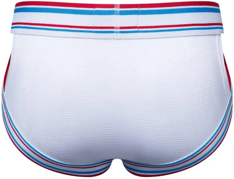 JOCKMAIL 2PCS/PACK Mens Briefs Underwear Wide Belt Mesh Athletic Sport Underwear Briefs