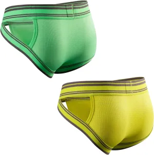 JOCKMAIL 2PCS/PACK Mens Briefs Underwear Wide Belt Mesh Athletic Sport Underwear Briefs