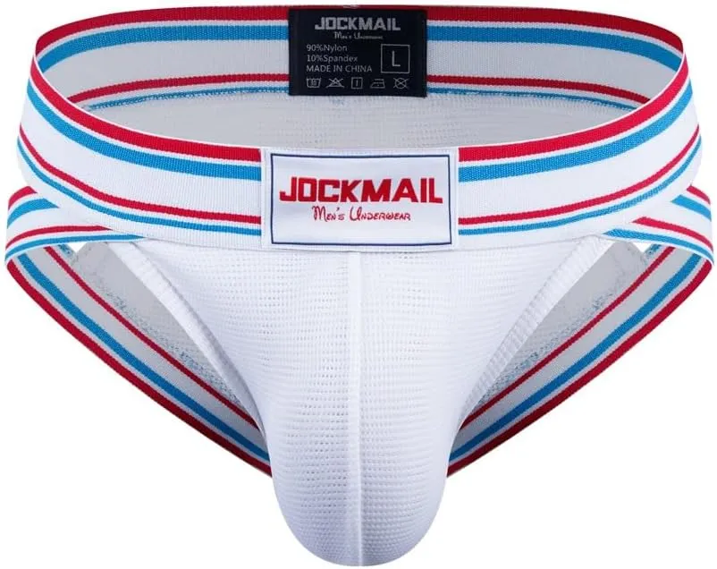 JOCKMAIL 2PCS/PACK Mens Briefs Underwear Wide Belt Mesh Athletic Sport Underwear Briefs