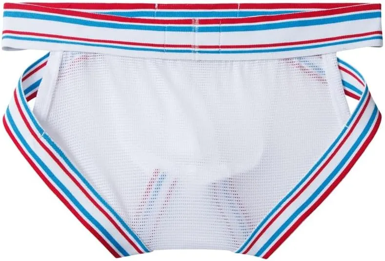 JOCKMAIL 2PCS/PACK Mens Briefs Underwear Wide Belt Mesh Athletic Sport Underwear Briefs