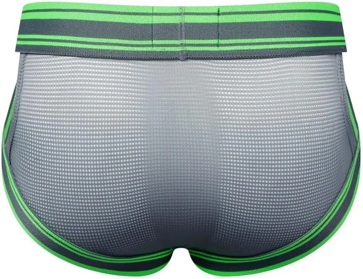 JOCKMAIL 2PCS/PACK Mens Briefs Underwear Wide Belt Mesh Athletic Sport Underwear Briefs
