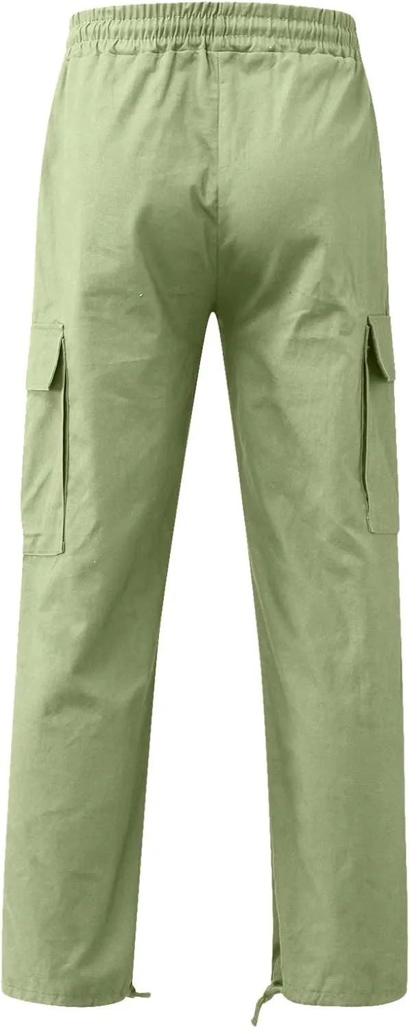 Joggers for Men Overalls Casual Pocket Sport Work Casual Trouser Pants Trousers Mens Joggers Lounge Pants Men Black