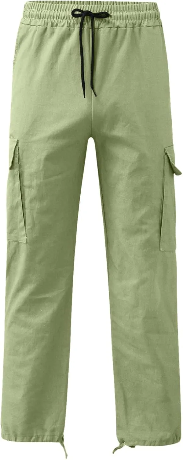 Joggers for Men Overalls Casual Pocket Sport Work Casual Trouser Pants Trousers Mens Joggers Lounge Pants Men Black