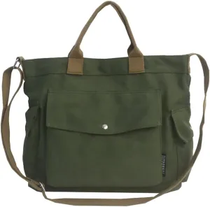 Juoxeepy Canvas Tote Bag with Pockets for Women Crossbody Bag Canvas Shoulder Bag Work Tote Bag Hobo Handbag for Men
