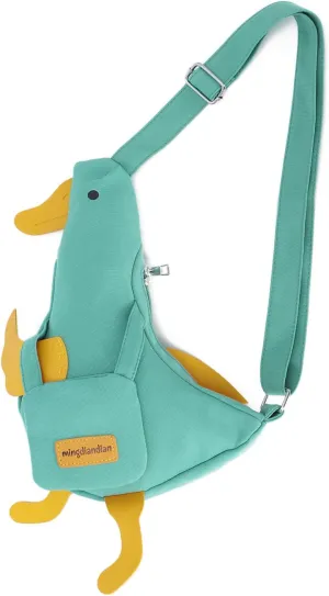 Kawaii Duck Purse Cute Duck Crossbody Shoulder Bag Novelty Animal Canvas Satchel Messenger Bag