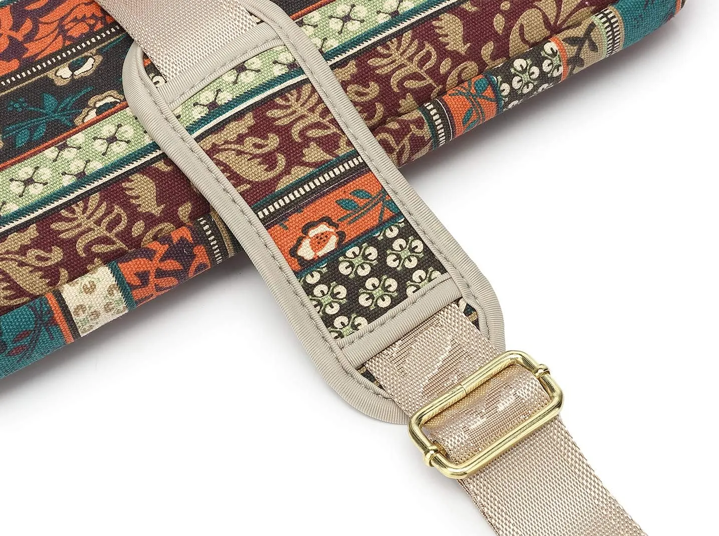 kayond Red Bohemia Patten Waterproof Laptop Shoulder Messenger Bag Case Sleeve for 15 Inch 15.6 Inch Laptop