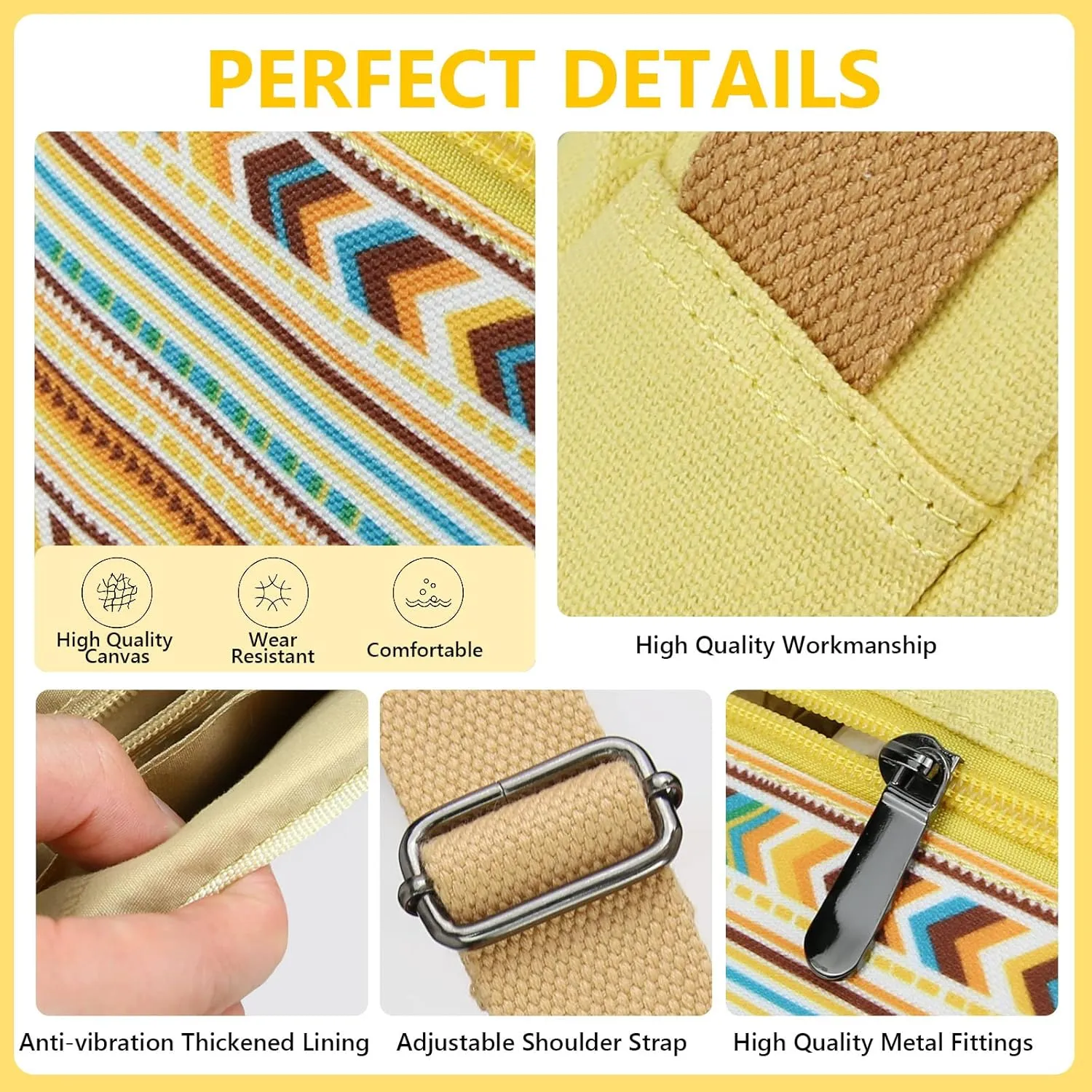 Kemy's Small Canvas Crossbody Bag for Teen Girls, Lightweight Messenger Shoulder Bags Cross Body Purse for Girls and Women