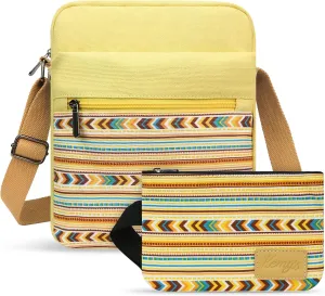Kemy's Small Canvas Crossbody Bag for Teen Girls, Lightweight Messenger Shoulder Bags Cross Body Purse for Girls and Women