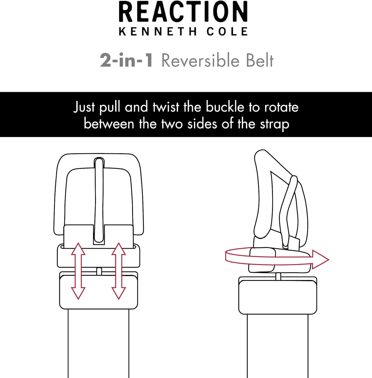 Kenneth Cole Men's Two-in-One Reversible Belt