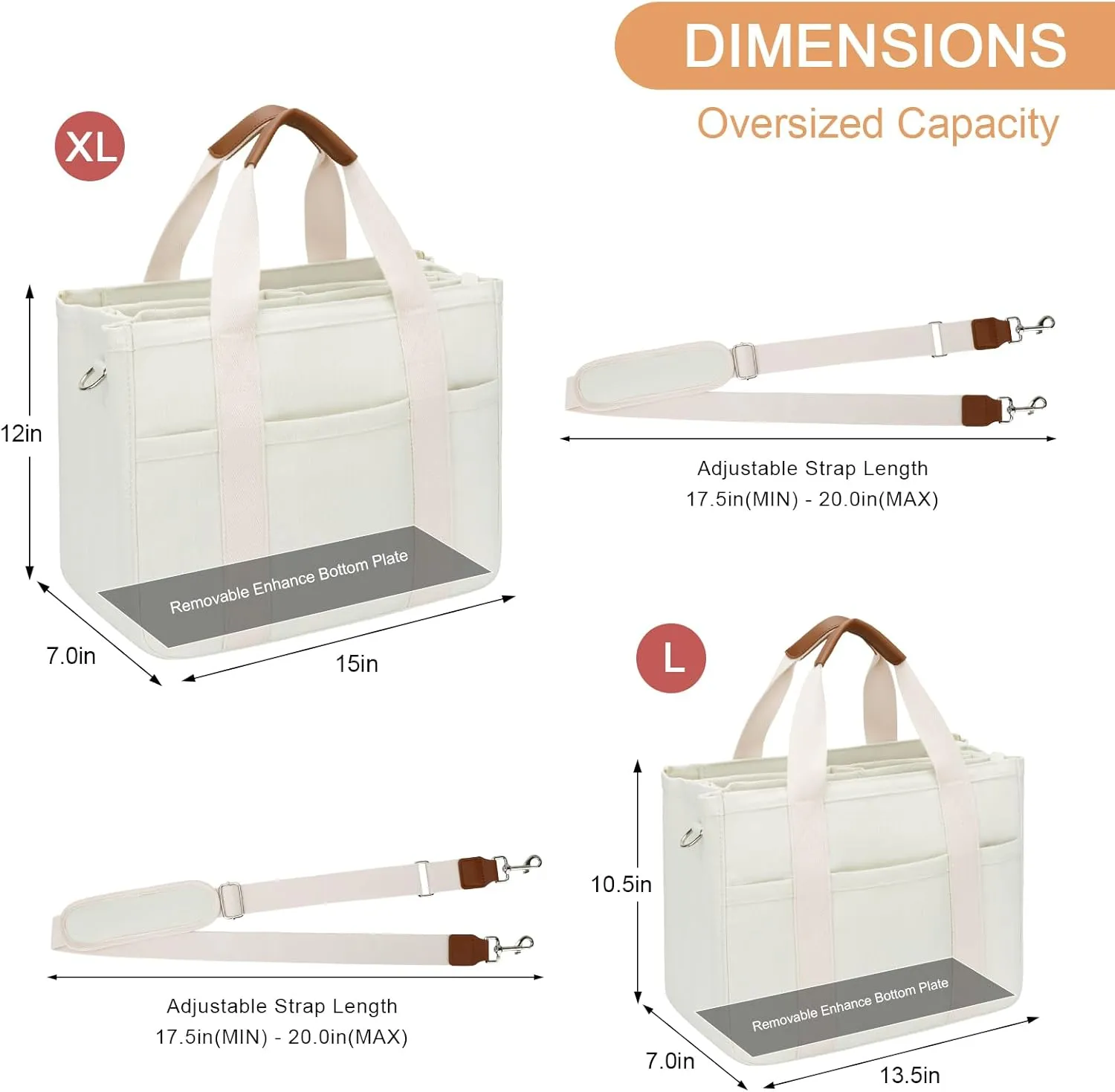 KKXIU Canvas Tote Bag for Women with Zipper and Compartments Crossbody Large Bible Messenger Purse Bag With Pockets