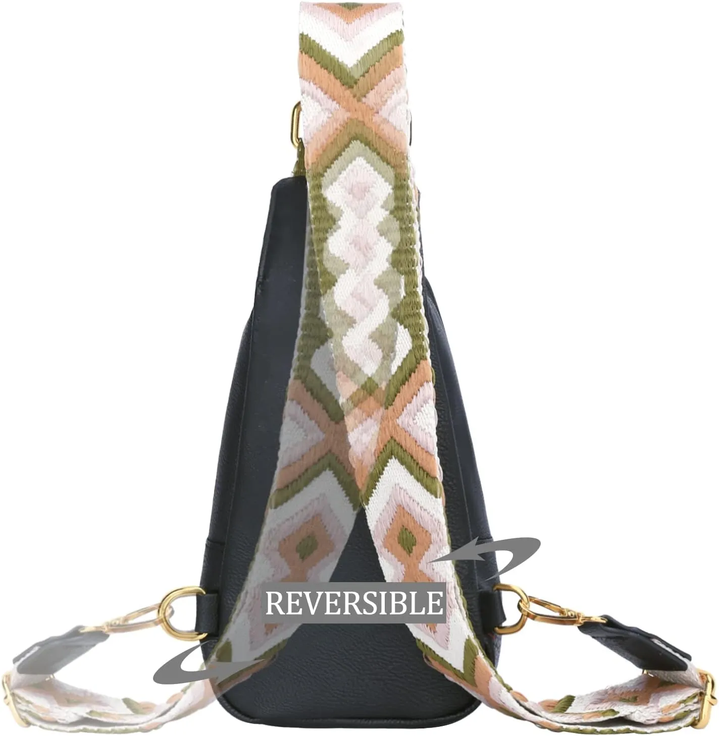 KKXIU Fashion Small Sling Bag for Women Leather Fanny Packs Chest Crossbody Cell Phone Bag Shoulder Travel Purse Gifts for Teenager (A-Black)