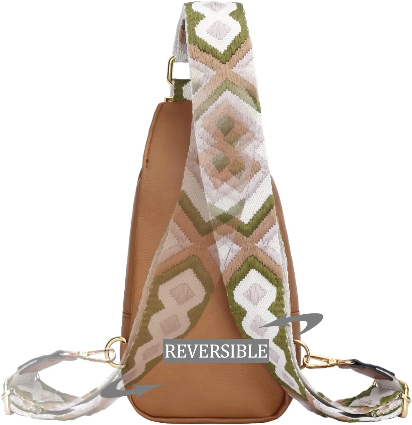 KKXIU Fashion Small Sling Bag for Women Leather Fanny Packs Chest Crossbody Cell Phone Bag Shoulder Travel Purse Gifts for Teenager (A-Brown)