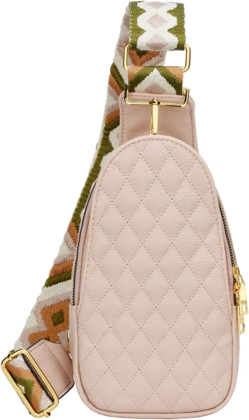 KKXIU Fashion Small Sling Bag for Women Leather Fanny Packs Chest Crossbody Cell Phone Bag Shoulder Travel Purse Gifts for Teenager (A-Pink)