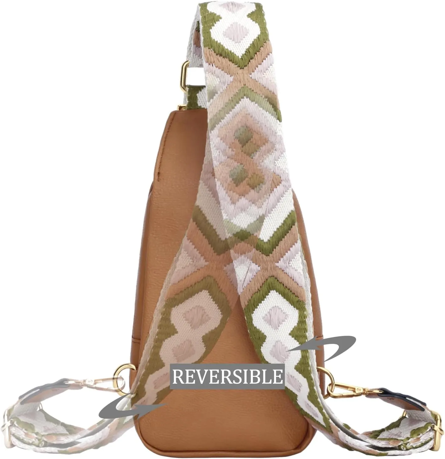KKXIU Small Sling Bag for Women Leather Fanny Packs Chest Crossbody Cell Phone Bag Shoulder Travel Purse Gifts for Teenager (C-Brown)
