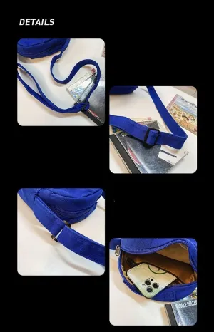 Korean Canvas Crossbody Bag Multifunction Casual Cute Shoulder Messenger Travel Bag for Teens Mini Preppy Purse (Green)