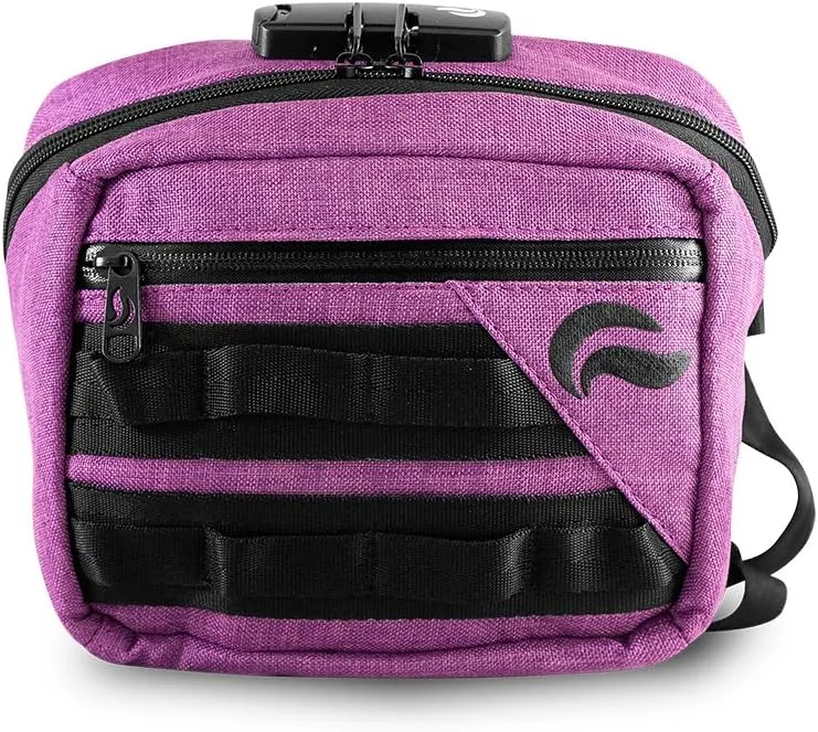 Kross Smell Proof Fanny Pack Hipster Bag w/ Combo Lock (Lavender)